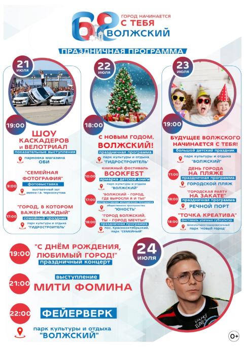 Волжский отметит свой 68-й день рождения 22 июля